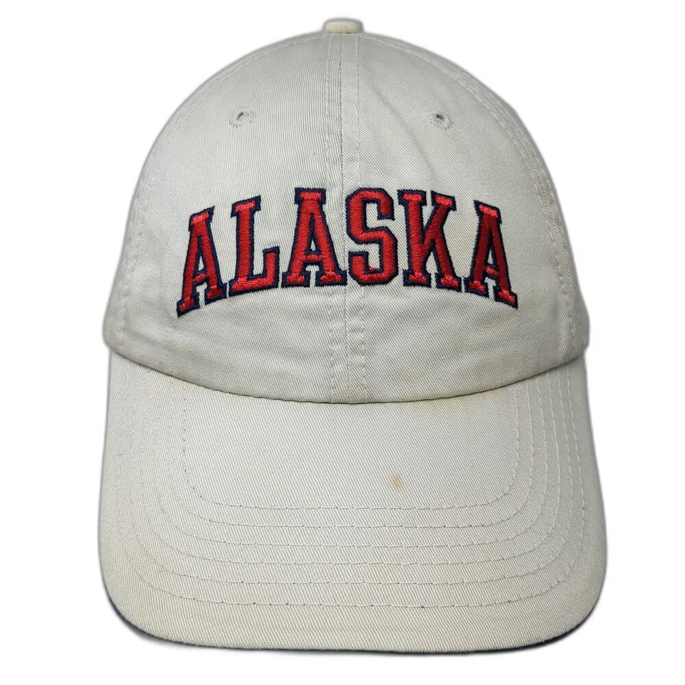 Arctic Circle Enterprises Baseball Cap Beige One Size Alaska Slideback Blue Hat